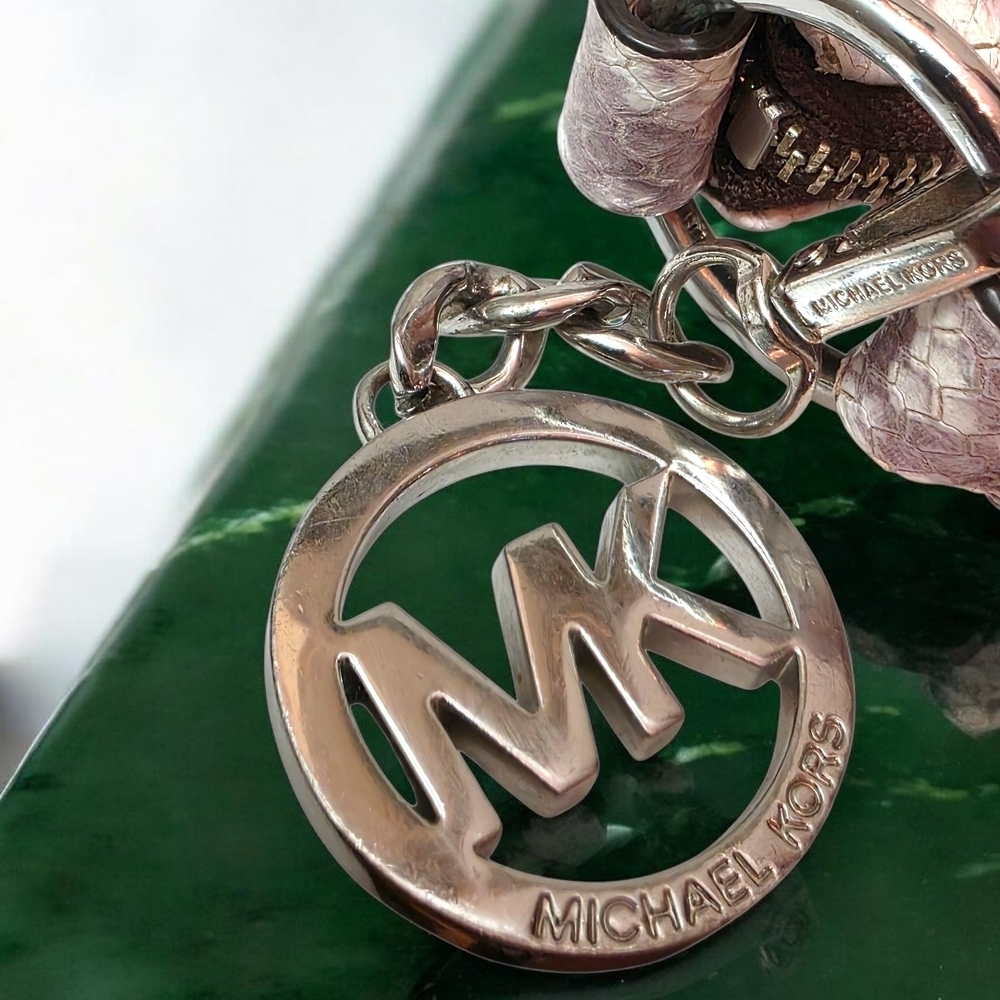 Michael Kors Neutral Python Embossed Leather Shou… - image 5